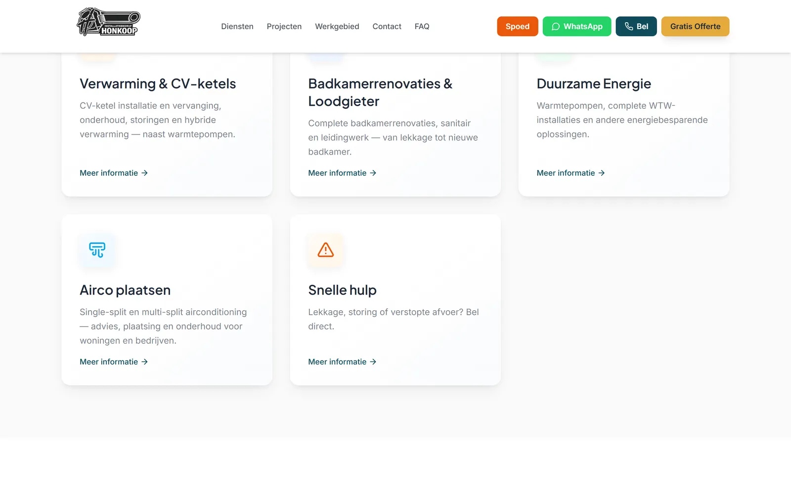 Installatiebedrijf Honkoop — screenshot 3