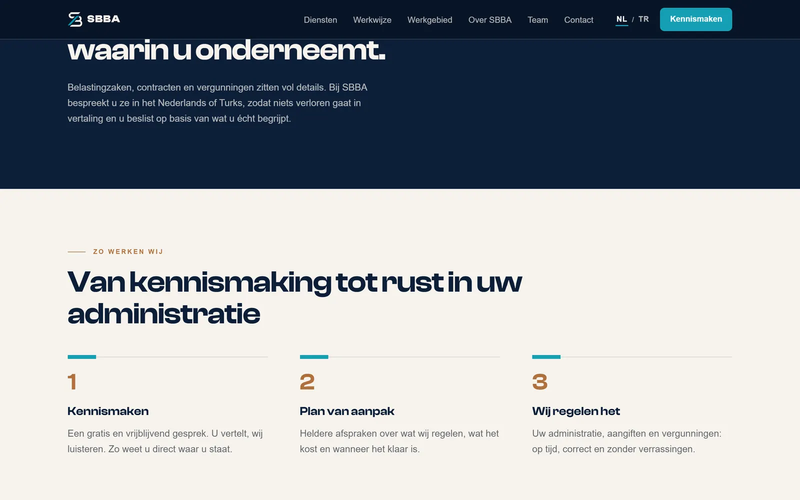 Website SBBA Accountancy — Accountancy · Helmond — screenshot 3