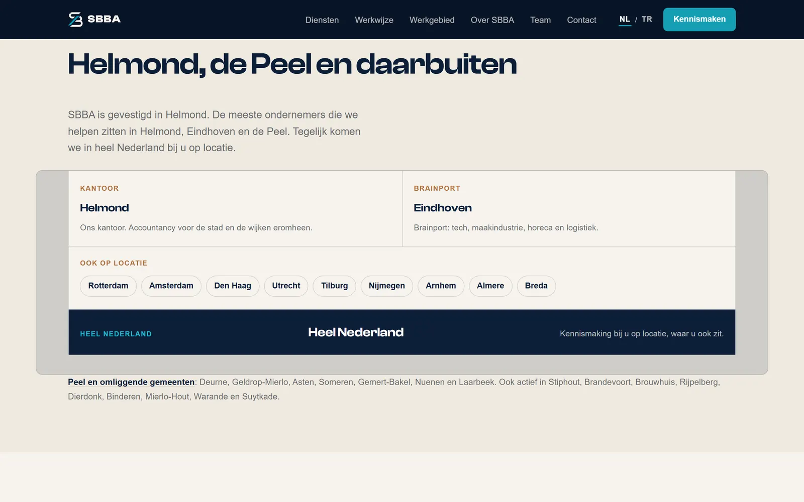 Website SBBA Accountancy — Accountancy · Helmond — screenshot 4